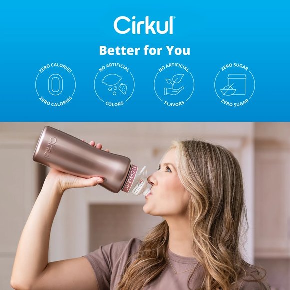 Cirkul Dining Cirkul 32oz Rose Gold Stainless Steel Water Bottle